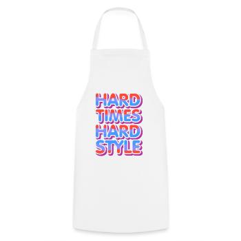 Hardstyle Rave Techno Spruch Feiern Festival - Kochschürze - Weiß - Vorne - AI Model Male 185 dark (185cm)