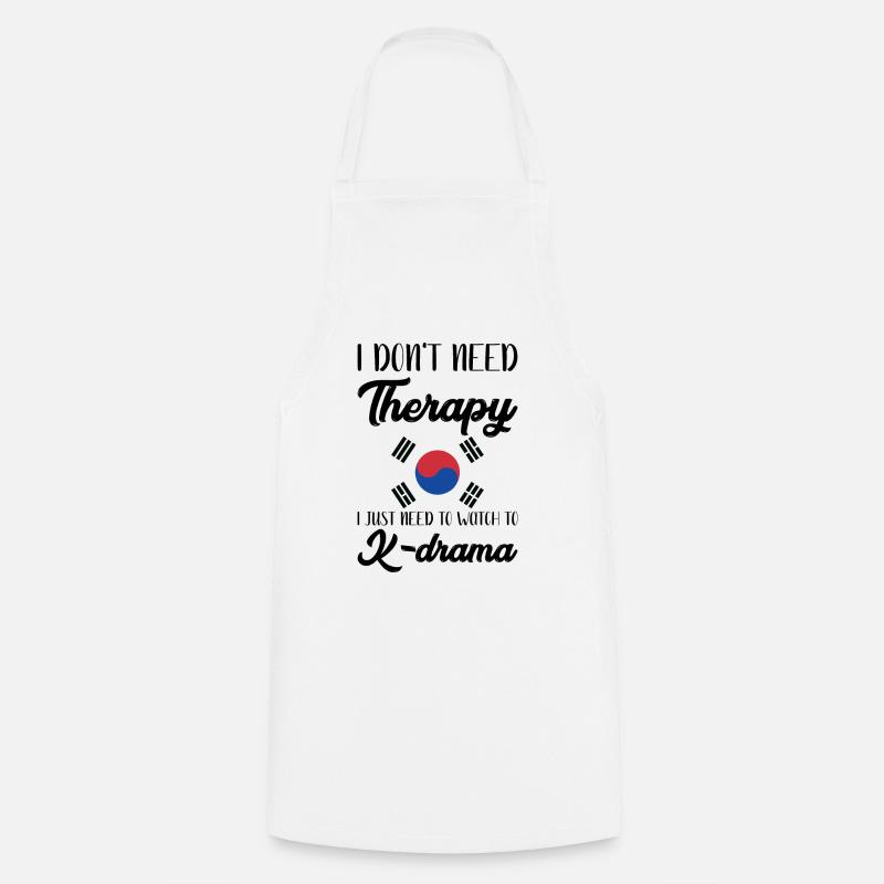 K-Drama Kdrama Corée corée du Sud Séoul K-Drama - Tablier de cuisine - blanc