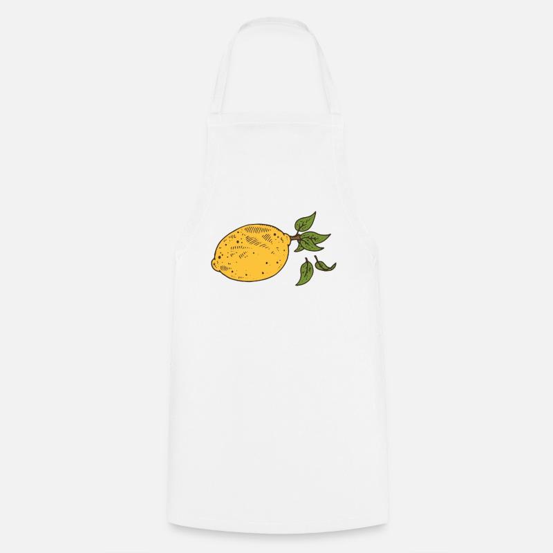 Lemon Lemon Tree Fruit lemon - Cooking Apron - white