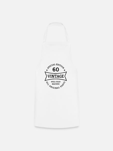Vintage 60. Geburtstag Jahrgang 1963 Geschenkidee - Kochschürze - Weiß