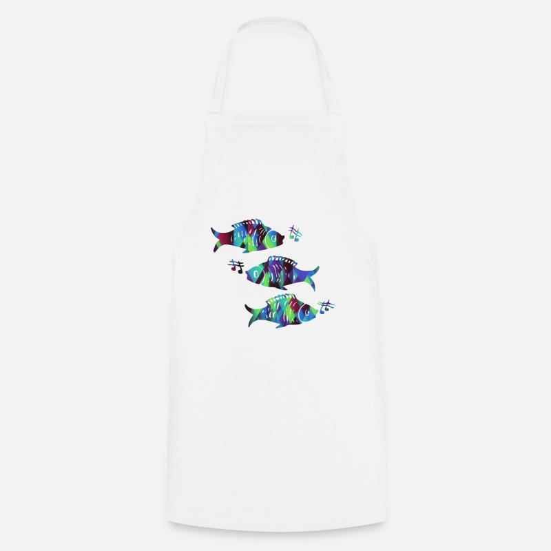 Fische - Kochschürze - Weiß