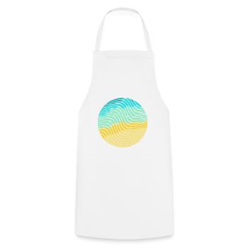 Beach wave - Cooking Apron - white - Front - AI Model Male 185 dark (185cm)
