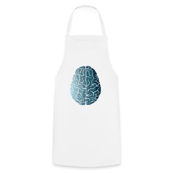 Brain course - Cooking Apron - white - Front - AI Model Male 185 dark (185cm)