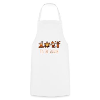 Kaffeeliebhaber, es ist die Jahreszeit - Kochschürze - Weiß - Vorne - AI Model Male 185 dark (185cm)