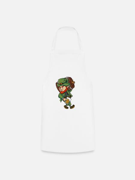 Grüner Kobold - Kochschürze - Weiß