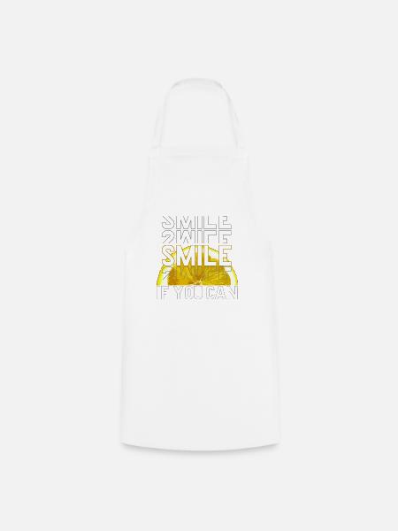 SMILE IF YOU CAN - Kochschürze - Weiß