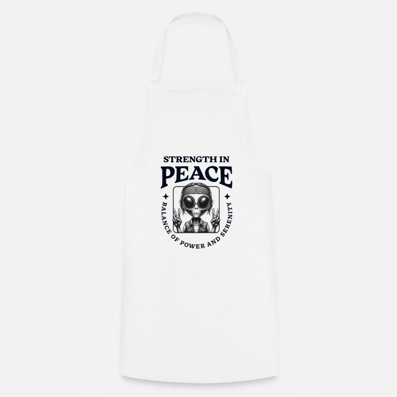 Peace - Kochschürze - Weiß