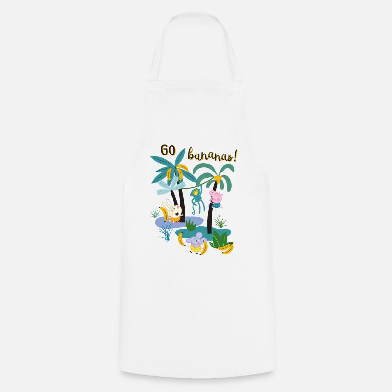 Peppa Pig Design Go Bananas - Cooking Apron - white