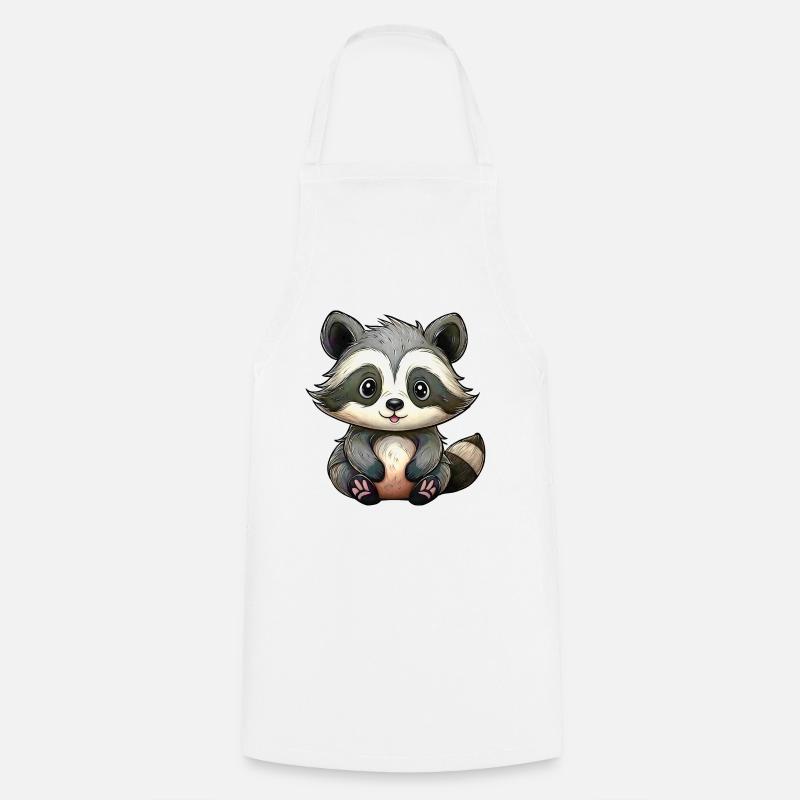 Kleiner Waschbär - Kochschürze - Weiß