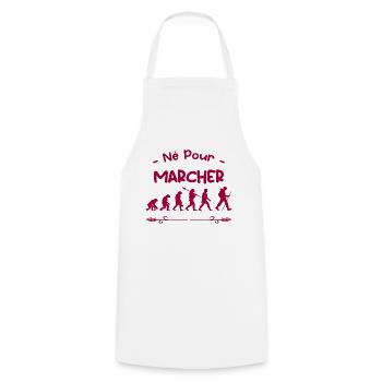 né pour marcher évolution - Tablier de cuisine - blanc - Devant - AI Model Male 185 dark (185cm)