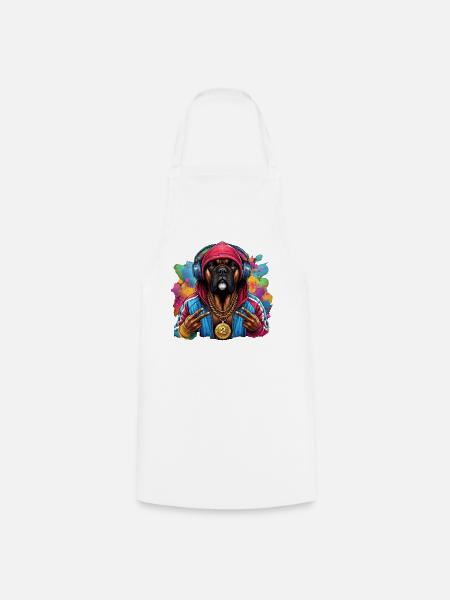 Boxer Hund Kunst - Kochschürze - Weiß