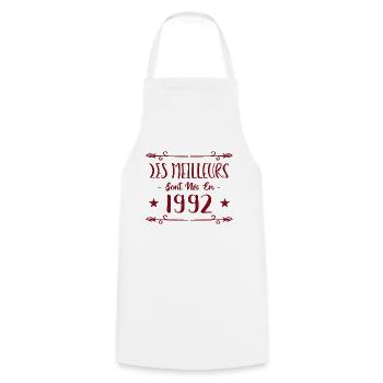 Les meilleurs sont nés en 1992 - Tablier de cuisine - blanc - Devant - AI Model Male 185 dark (185cm)