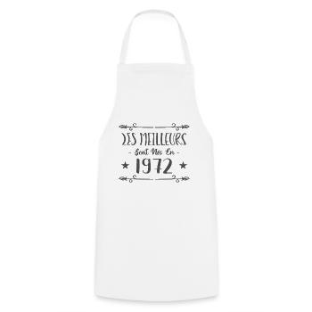 Les meilleurs sont nés en 1972 - Tablier de cuisine - blanc - Devant - AI Model Male 185 dark (185cm)