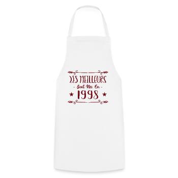 Les meilleurs sont nés en 1998 - Tablier de cuisine - blanc - Devant - AI Model Male 185 dark (185cm)
