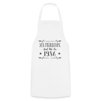 Les meilleurs sont nés en 1986 - Tablier de cuisine - blanc - Devant - AI Model Male 185 dark (185cm)