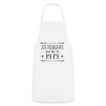 Les meilleurs sont nés en 1979 - Tablier de cuisine - blanc - Devant - AI Model Male 185 dark (185cm)