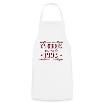 Les meilleurs sont nés en 1993 - Tablier de cuisine - blanc - Devant - AI Model Male 185 dark (185cm)
