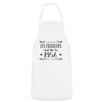 Les meilleurs sont nés en 1956 - Tablier de cuisine - blanc - Devant - AI Model Male 185 dark (185cm)
