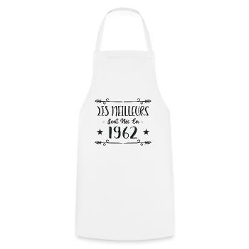 Les meilleurs sont nés en 1962 - Tablier de cuisine - blanc - Devant - AI Model Male 185 dark (185cm)