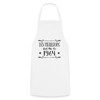 Les meilleurs sont nés en 1964 - Tablier de cuisine - blanc - Devant - AI Model Male 185 dark (185cm)