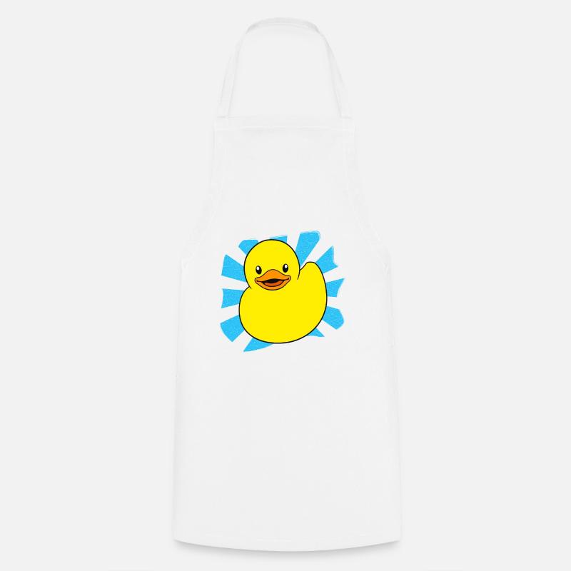 Squeaky duck, duck, rubber duck, rubber duck - Cooking Apron - white