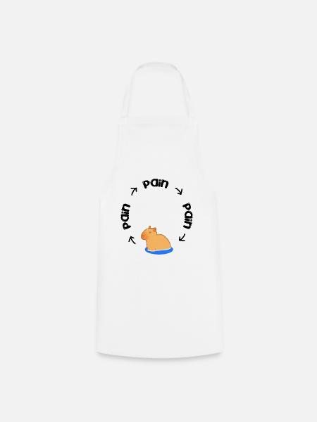 Capybara Wasserschwein Pain - Kochschürze - Weiß