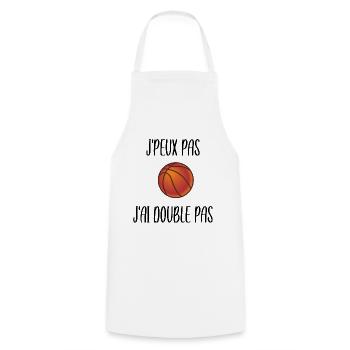 T shirt basket ball - Tablier de cuisine - blanc - Devant - AI Model Male 185 dark (185cm)