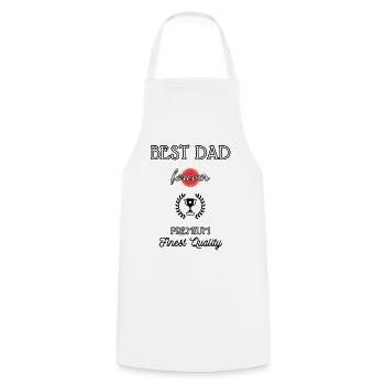 Best Dad Premium - Cooking Apron - white - Front - AI Model Male 185 dark (185cm)