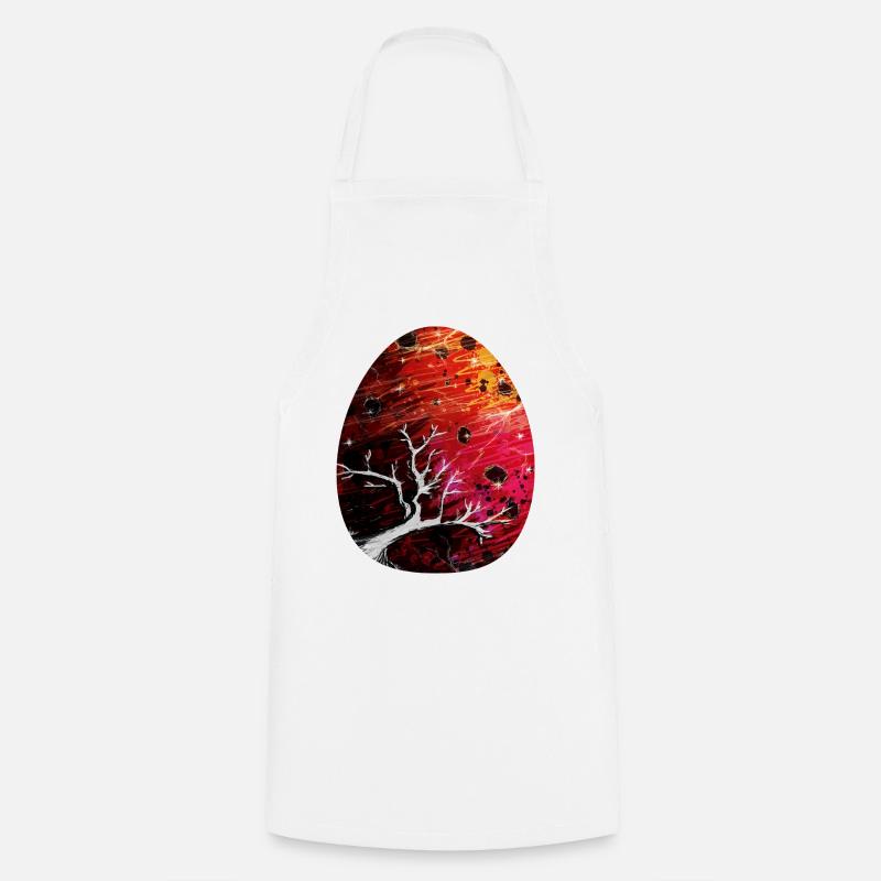 Dragon Egg Red - Cooking Apron - white