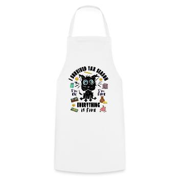 I Survived Tax Season - Cooking Apron - white - Front - AI Model Male 185 dark (185cm)