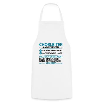 Chorleiter Chorleitung Männerchor Chor Sprüche - Kochschürze - Weiß - Vorne - AI Model Male 185 dark (185cm)