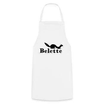 T-shirt Belette simple - Tablier de cuisine - blanc - Devant - AI Model Male 185 dark (185cm)