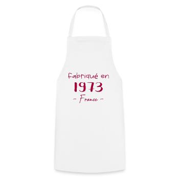 MADE IN FRANCE 1973 - Tablier de cuisine - blanc - Devant - AI Model Male 185 dark (185cm)