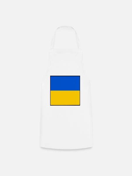 Ukraine flagge - Kochschürze - Weiß