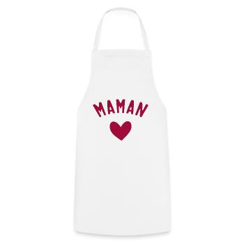 Super Maman d'Amour - Tablier de cuisine - blanc - Devant - AI Model Male 185 dark (185cm)