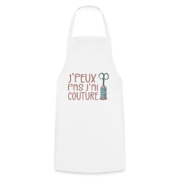 Je Peux Pas J'ai Couture - Tablier de cuisine - blanc - Devant - AI Model Male 185 dark (185cm)