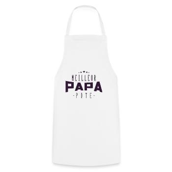 Meilleur Papa, Meilleur Pote | Fêtes des Pères - Tablier de cuisine - blanc - Devant - AI Model Male 185 dark (185cm)