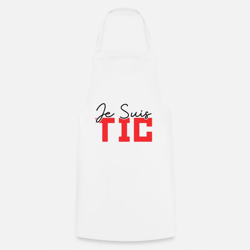 Je Suis TIC | TIC TAC Duo Drôle Cadeau - Tablier de cuisine - blanc