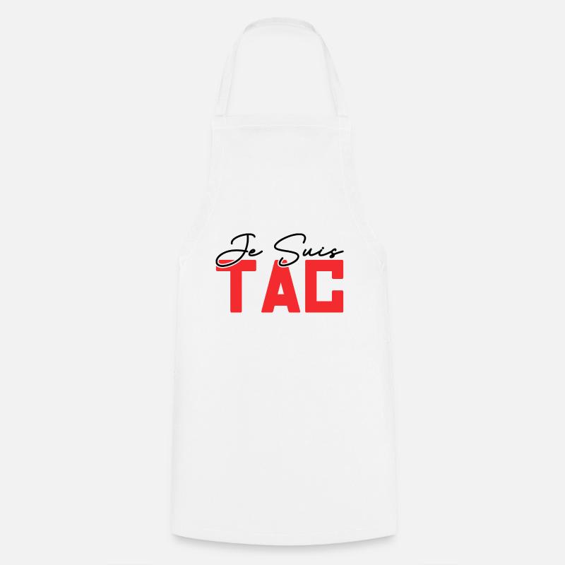 Je Suis TAC | TAC TIC Duo Drôle Cadeau - Tablier de cuisine - blanc