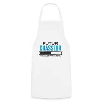 Futur Chasseur Idée Cadeau Chasseur Comme Papa - Tablier de cuisine - blanc - Devant - AI Model Male 185 dark (185cm)
