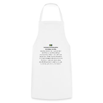 Sveriges nationalsång: Du gamla, du fria - Tablier de cuisine - blanc - Devant - AI Model Male 185 dark (185cm)