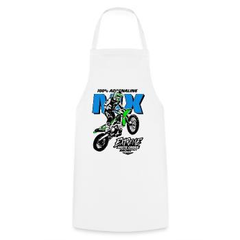 Moto Cross - Motocross - Supercross - MX - SX - Kochschürze - Weiß - Vorne - AI Model Male 185 dark (185cm)