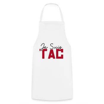 Je Suis TAC , TIC Et TAC , Duo Drole - Tablier de cuisine - blanc - Devant - AI Model Male 185 dark (185cm)