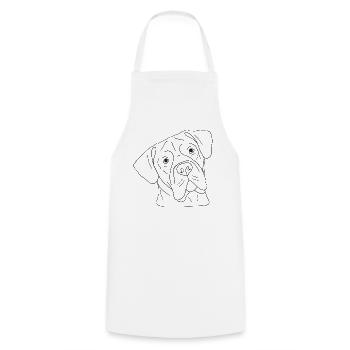 Cane Corso - Kochschürze - Weiß - Vorne - AI Model Male 185 dark (185cm)