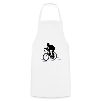 Road cyclists, Road bike, Cycling - Cooking Apron - white - Front - AI Model Male 185 dark (185cm)