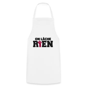 We let go of nothing - Cooking Apron - white - Front - AI Model Male 185 dark (185cm)