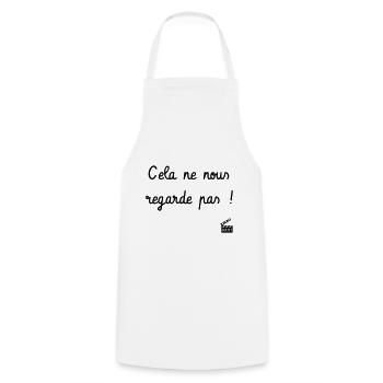 Cela ne nous regarde pas ! Les Inconnus - Culte ! - Tablier de cuisine - blanc - Devant - AI Model Male 185 dark (185cm)