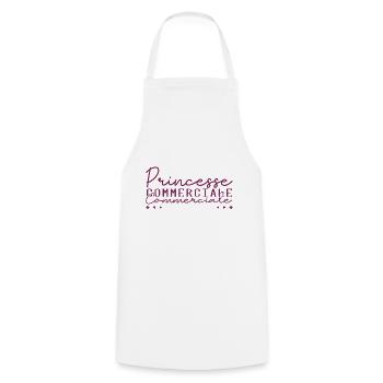 Princesse Commerciale - Tablier de cuisine - blanc - Devant - AI Model Male 185 dark (185cm)
