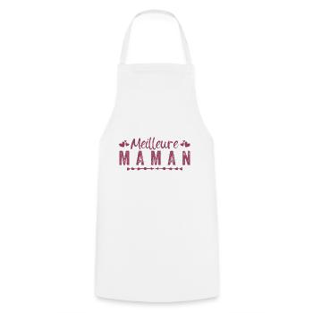 Meilleure Maman - Tablier de cuisine - blanc - Devant - AI Model Male 185 dark (185cm)