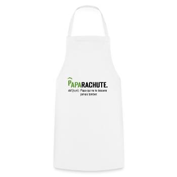 Paparachute gift dad father and daughter Birthday - Cooking Apron - white - Front - AI Model Male 185 dark (185cm)